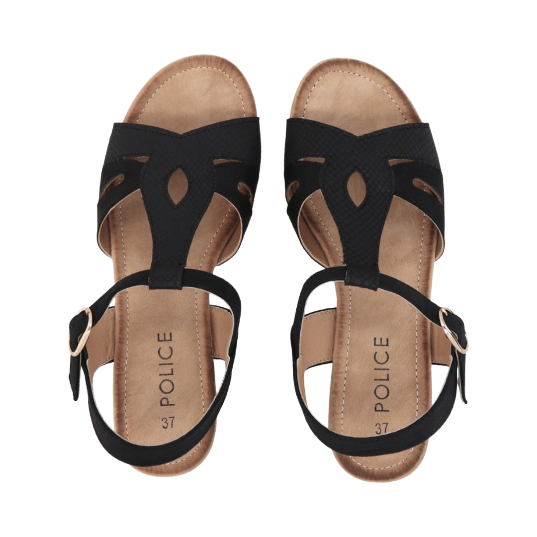 SANDALIAS DE FIESTA POLICE NEGRO MUJER PO - POS25B018 POLICE 35 - CalzadosPaola