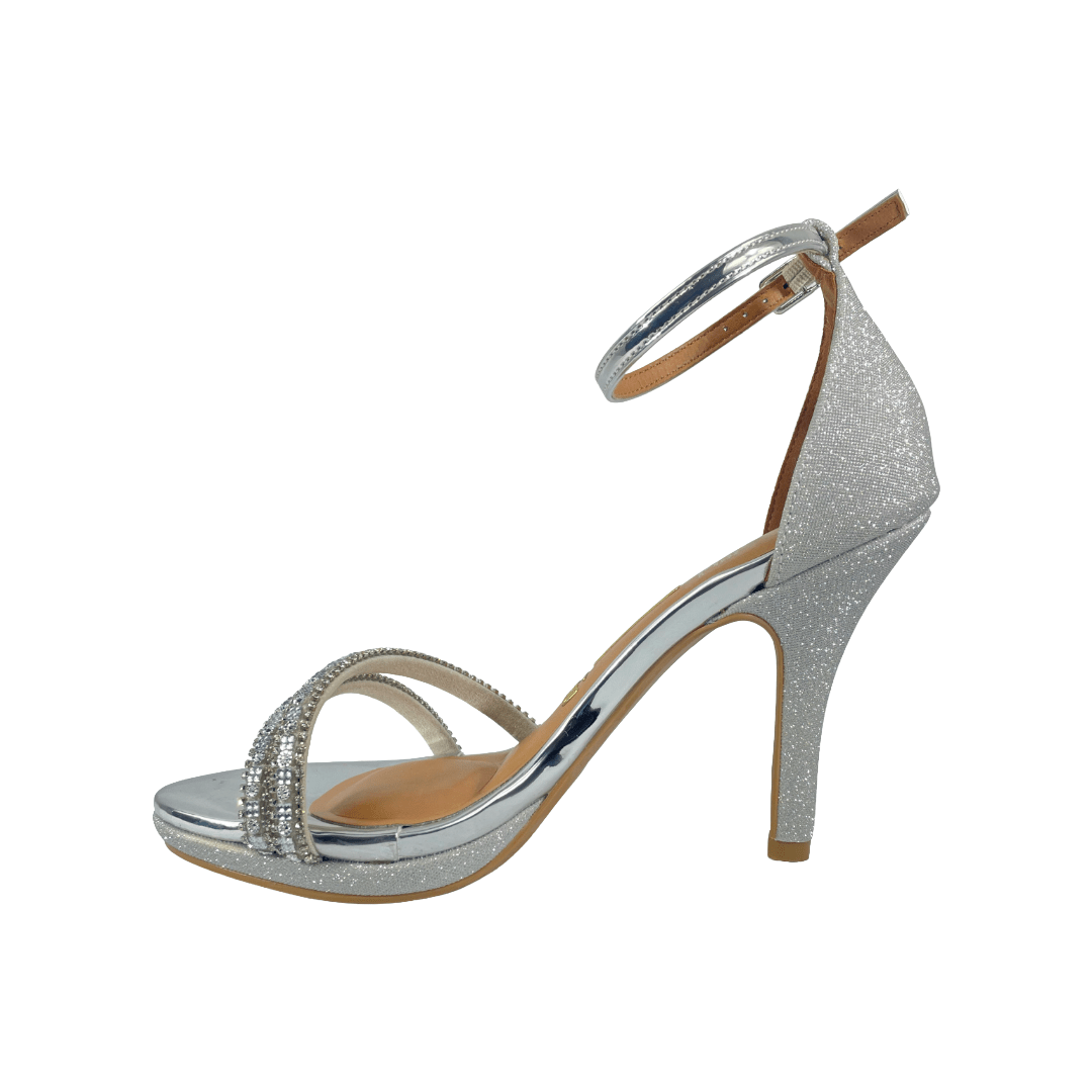 SANDALIAS DE FIESTA VIZZANO STILETTO PLATEADO MUJER | 6210.1044.29830 - 94074 VIZZANO 34 - CalzadosPaola