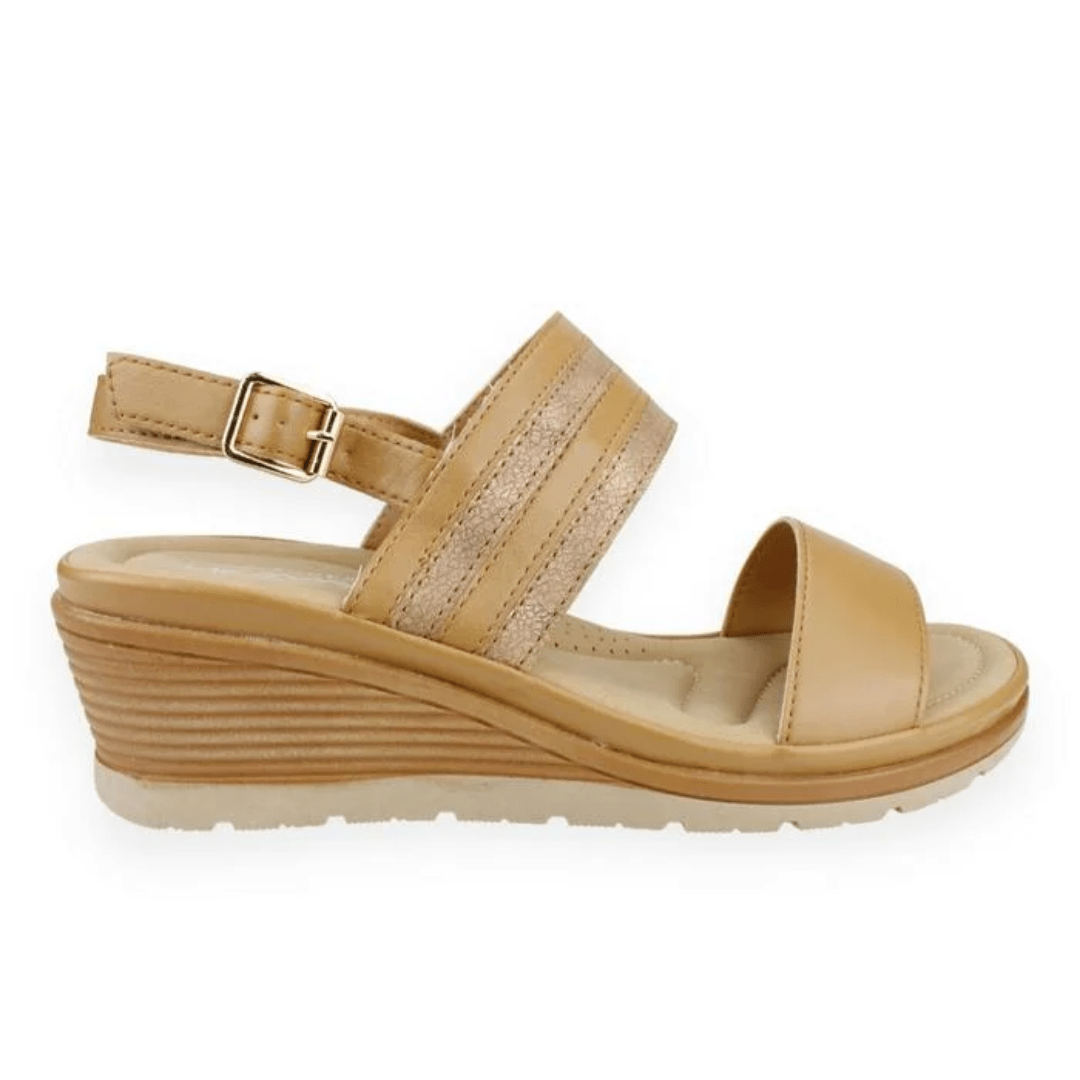 SANDALIAS NEW WALK CAMEL MUJER A2152 - 303 - CA NEW WALK 35 - CalzadosPaola