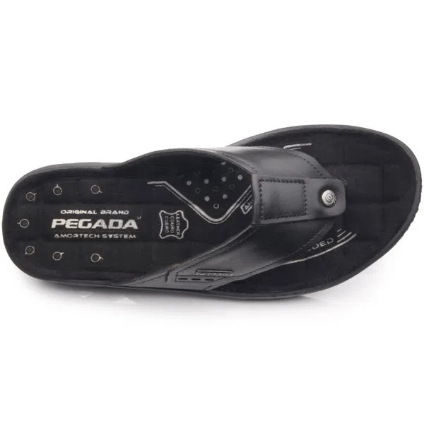 SANDALIAS PEGADA NEGRAS HOMBRE | 132954 - 02 PEGADA 44 - CalzadosPaola