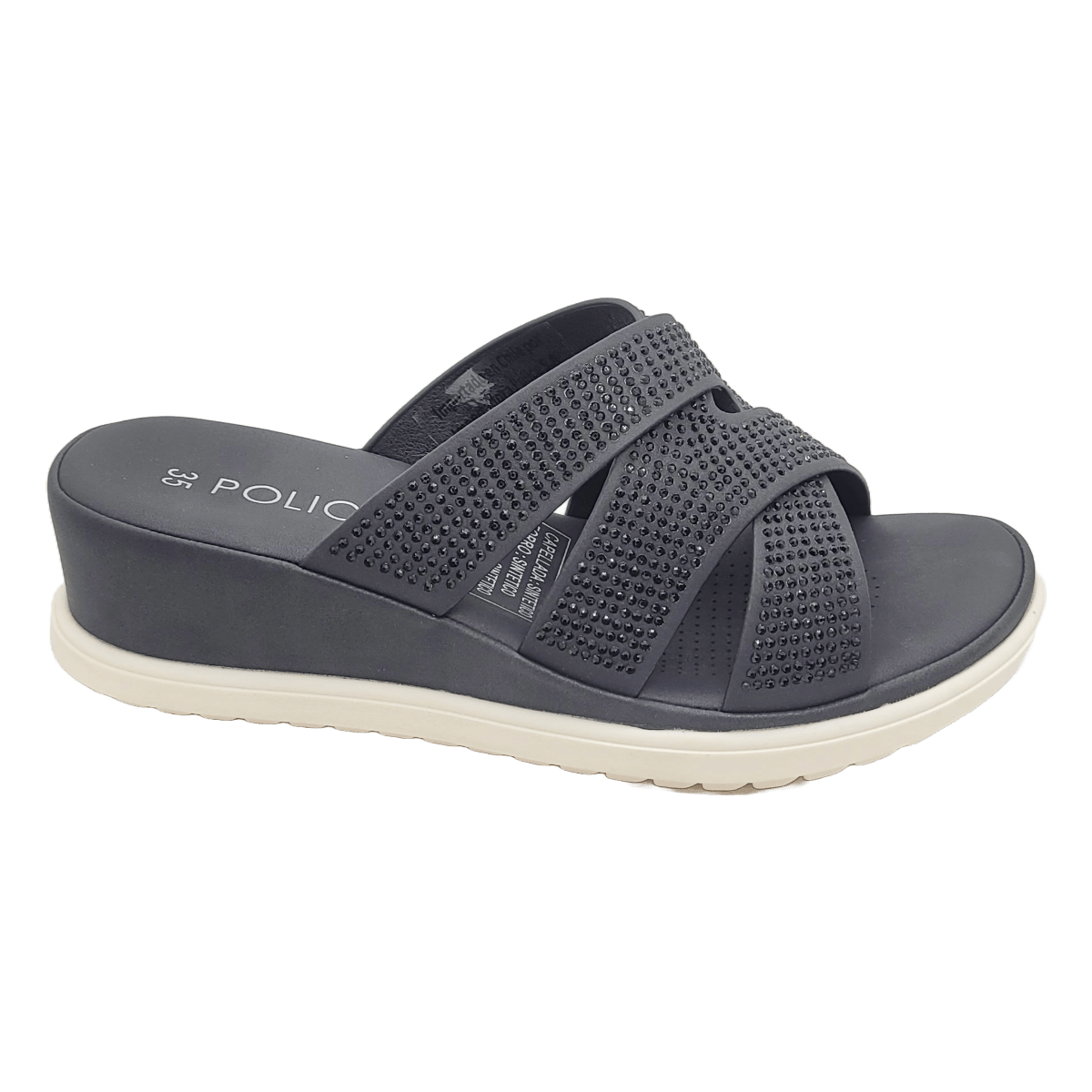 SANDALIAS POLICE BLACK PO - POS25B056 POLICE 35 - CalzadosPaola
