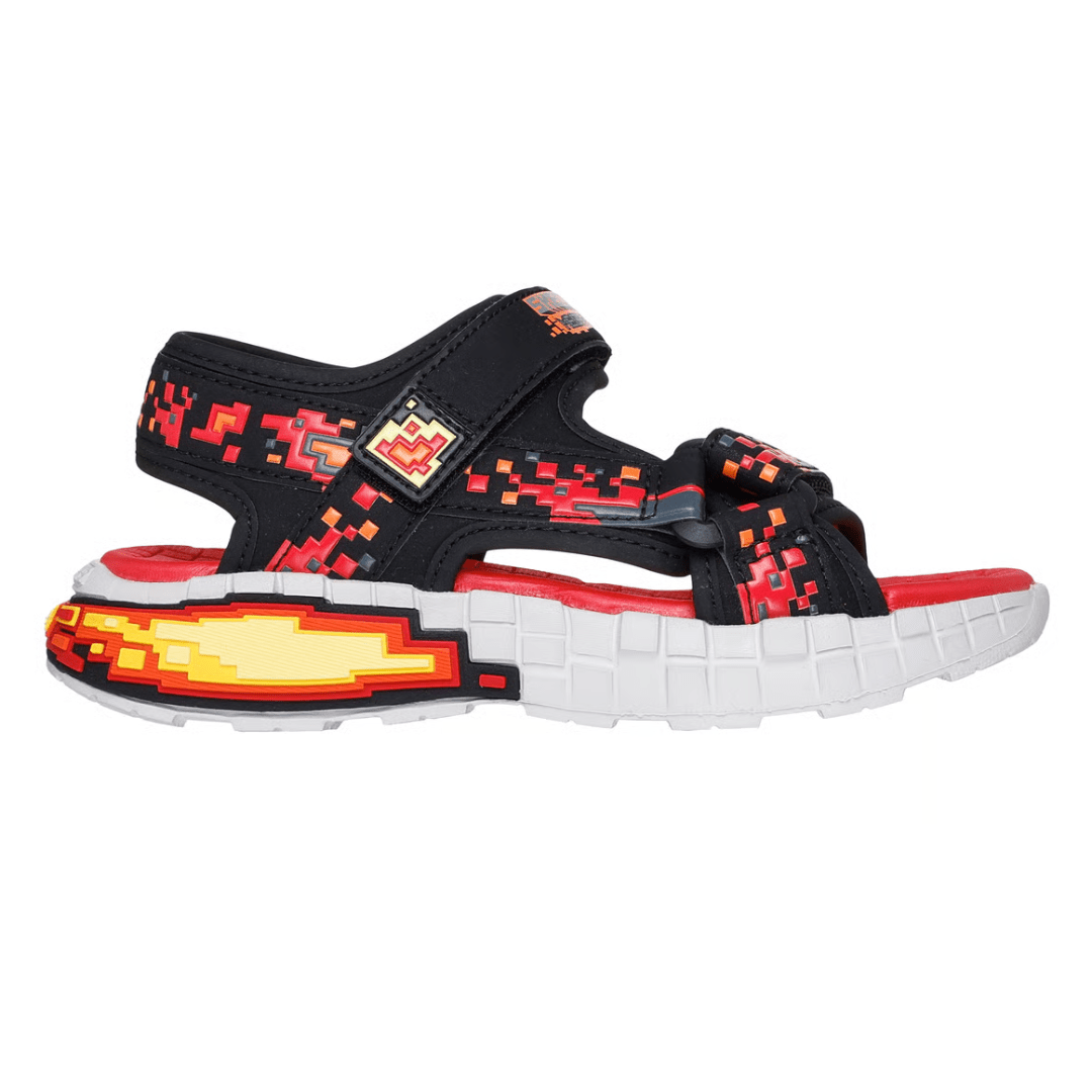 SANDALIAS SKECHERS MEGA SPLASH INFANTIL 402161L - BKRD SKECHERS 27 - CalzadosPaola