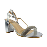 SANDALIAS DE FIESTA HUALUNAOTE PLATEADO MUJER | T2172