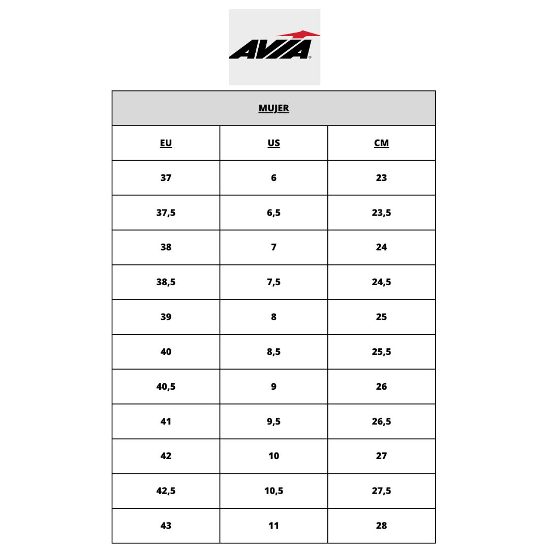ZAPATILAS AVIA ASTRAL (MUJER) | 380239 - 3 AVIA 40 - CalzadosPaola