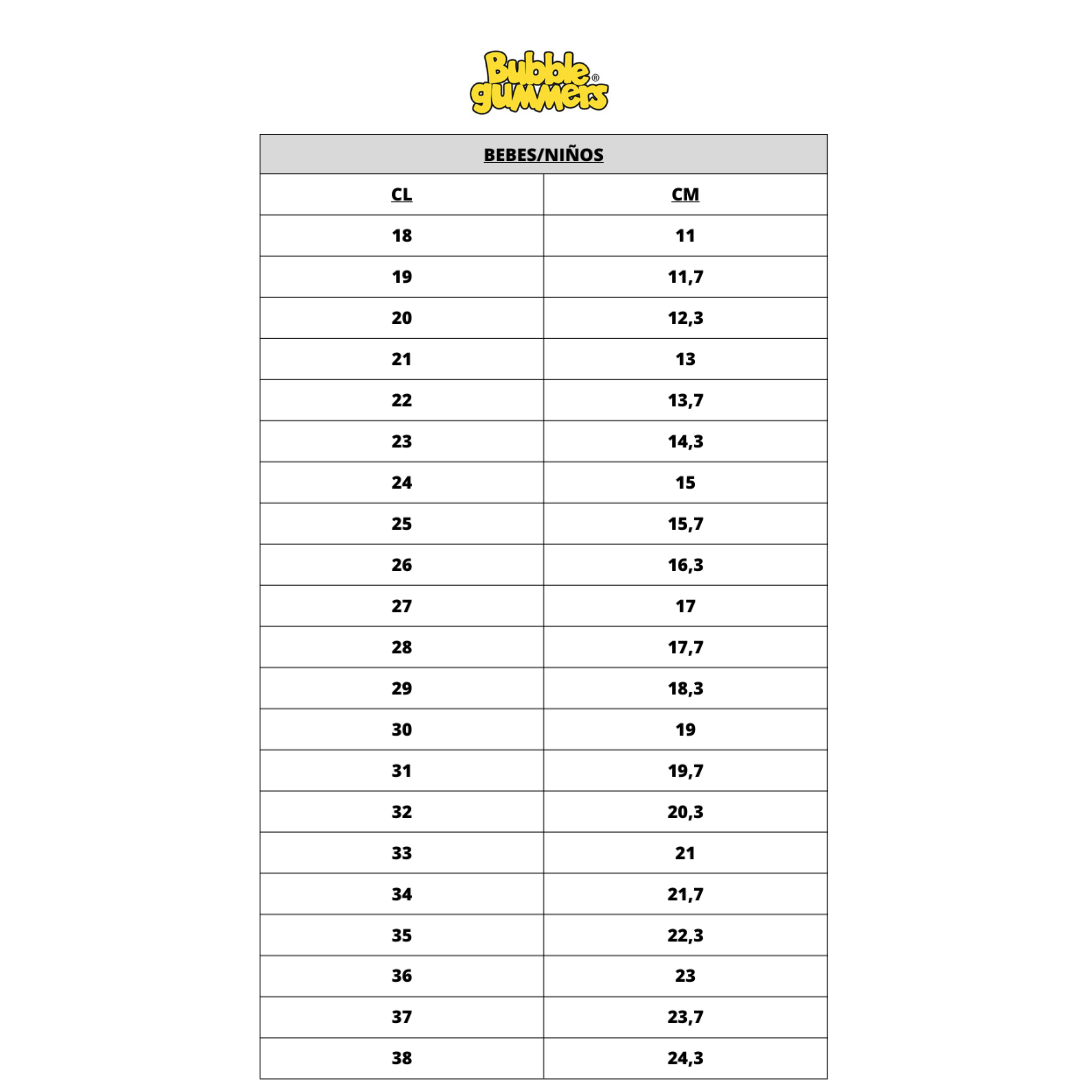 ZAPATILLAS ESCOLARES BUBBLE GUMMERS INFANTIL 481 - 1125 BUBBLE GUMMERS 34 - CalzadosPaola