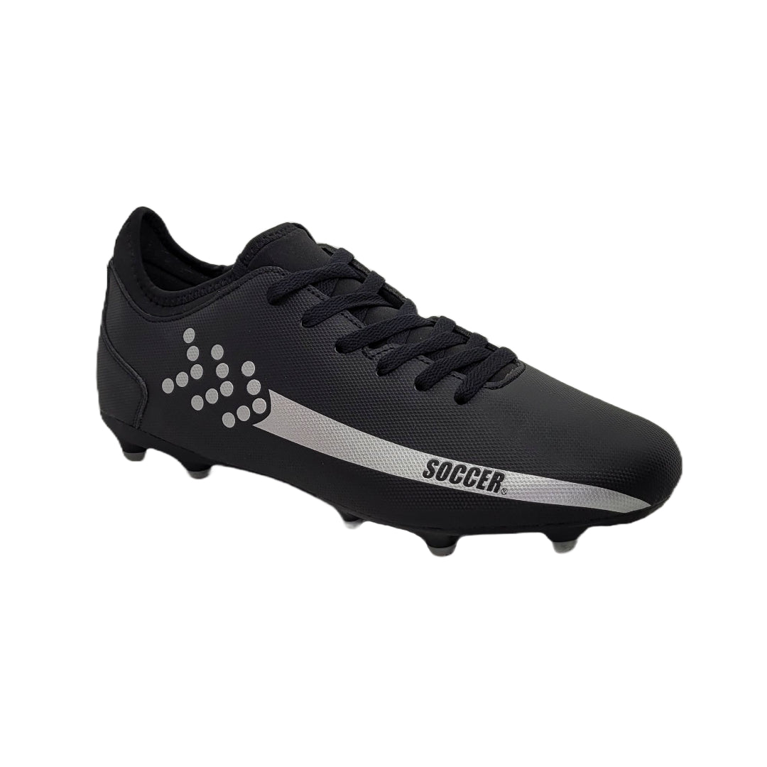 ZAPATILLAS SOCCER FÚTBOL BLACK/SILVER SP - 2 SOCCER 45 - CalzadosPaola