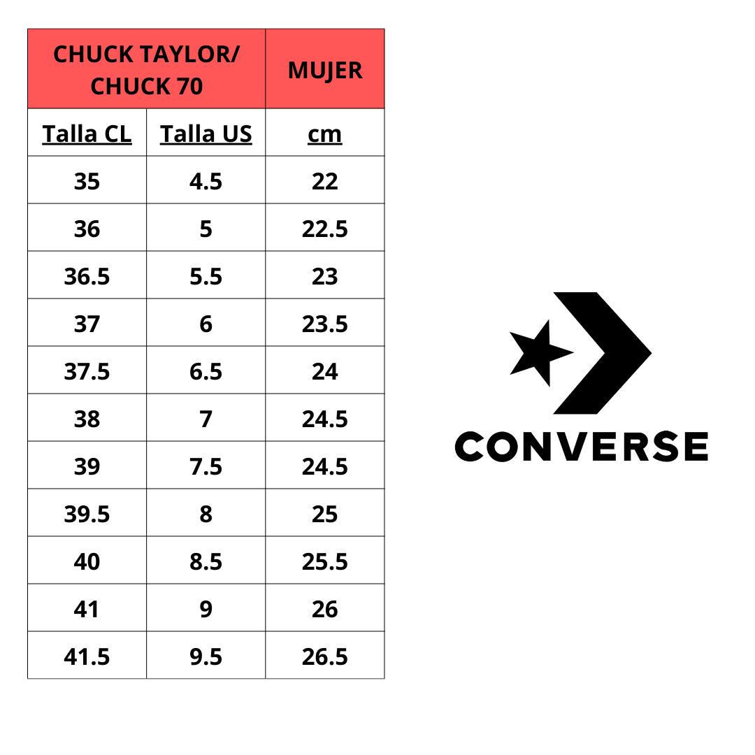 ZAPATILLAS URBANAS CONVERSE CHUCK TAYLOR MUJER | M7650C - 102 CONVERSE 35 - CalzadosPaola