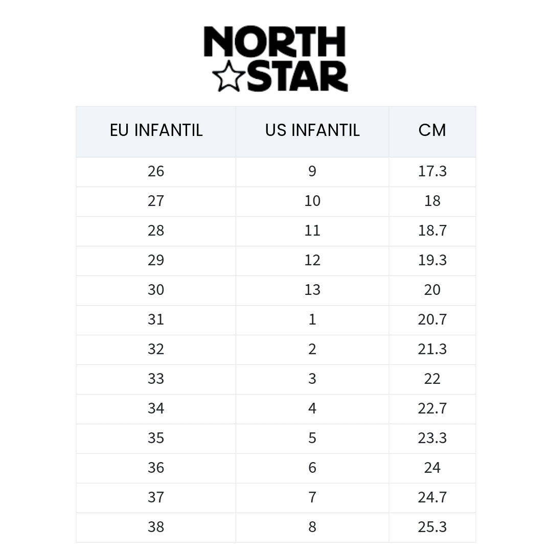 ZAPATILLAS URBANAS NORTH STAR CLASSIC INFANTIL | 381 - 65890 NORTH STAR 30 EU / 13 US / 20 CM - CalzadosPaola