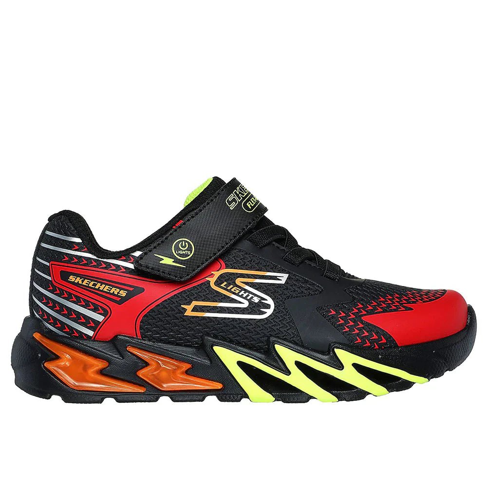 ZAPATILLAS URBANAS SKECHERS S - LIGHTS FLEX GLOW BOLT INFANTIL | 400138L - BKRD SKECHERS 33 - CalzadosPaola