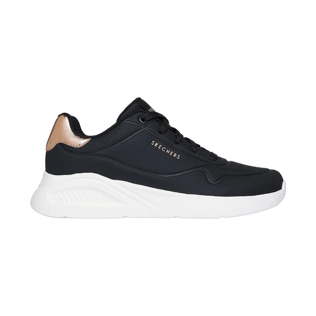 ZAPATILLAS URBANAS SKECHERS UNO LITE SHIMMER ALONG MUJER | 177291 - BLK SKECHERS 35 - CalzadosPaola