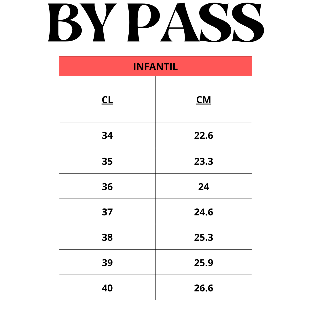 ZAPATOS BY PASS BLACK INFANTIL WW801 - 1 BY PASS 34 - CalzadosPaola