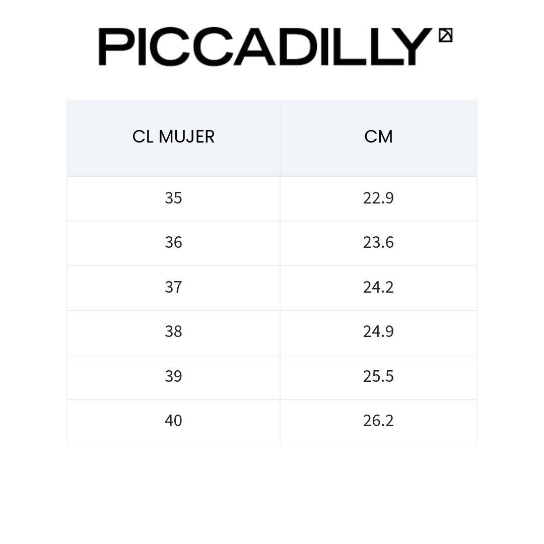 ZAPATOS CASUALES PICCADILLY DEISE 012 MUJER | PI - 13018500000403 PICCADILLY 35 CL / 22.9 CM - CalzadosPaola