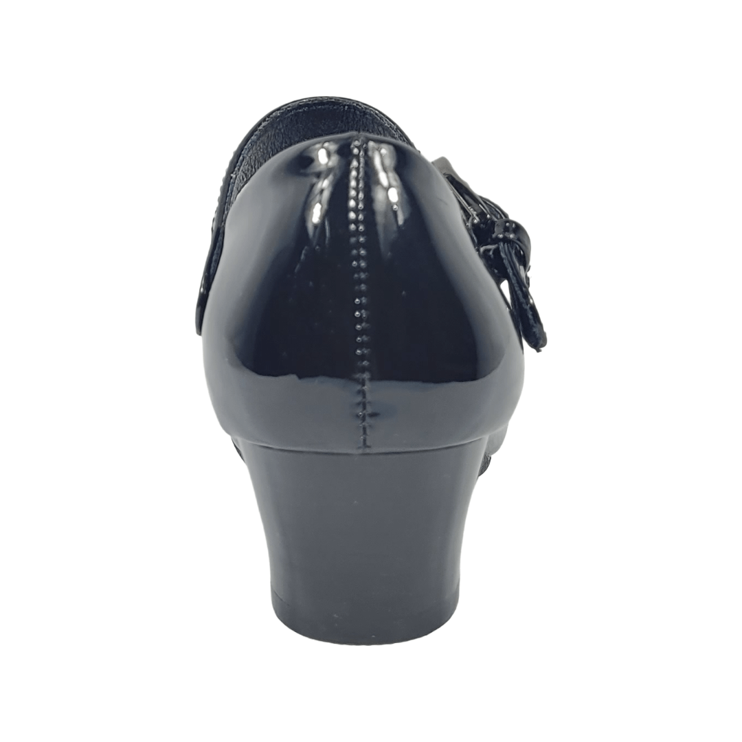 ZAPATOS DE CUECA ALQUIMIA NEGRO CHAROL INFANTIL 2334 - 20 ALQUIMIA 33 - CalzadosPaola