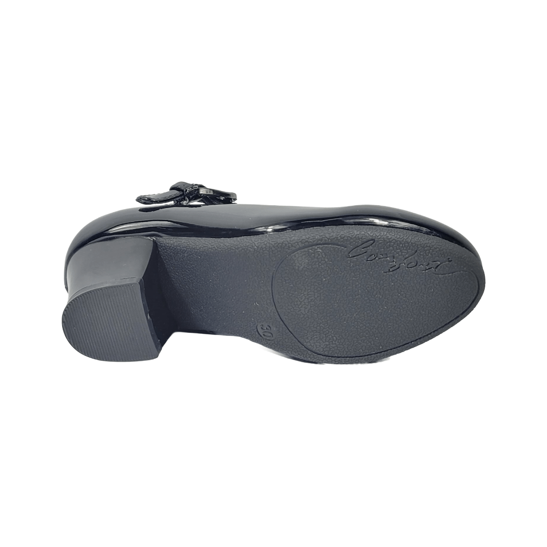 ZAPATOS DE CUECA ALQUIMIA NEGRO CHAROL INFANTIL 2334 - 20 ALQUIMIA 33 - CalzadosPaola