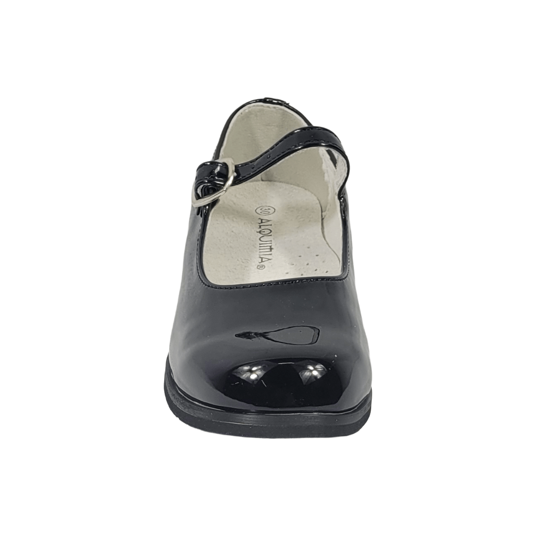 ZAPATOS DE CUECA ALQUIMIA NEGRO CHAROL INFANTIL 3073 - 02 ALQUIMIA 31 - CalzadosPaola