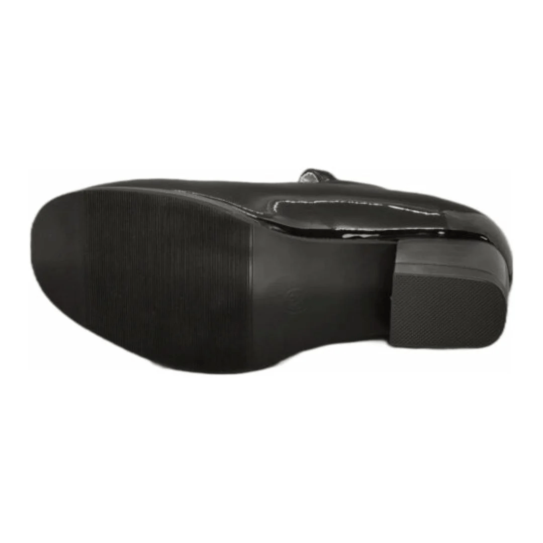 ZAPATOS DE CUECA ALQUIMIA NEGRO CHAROL MUJER | 3073 ALQUIMIA 34 - CalzadosPaola