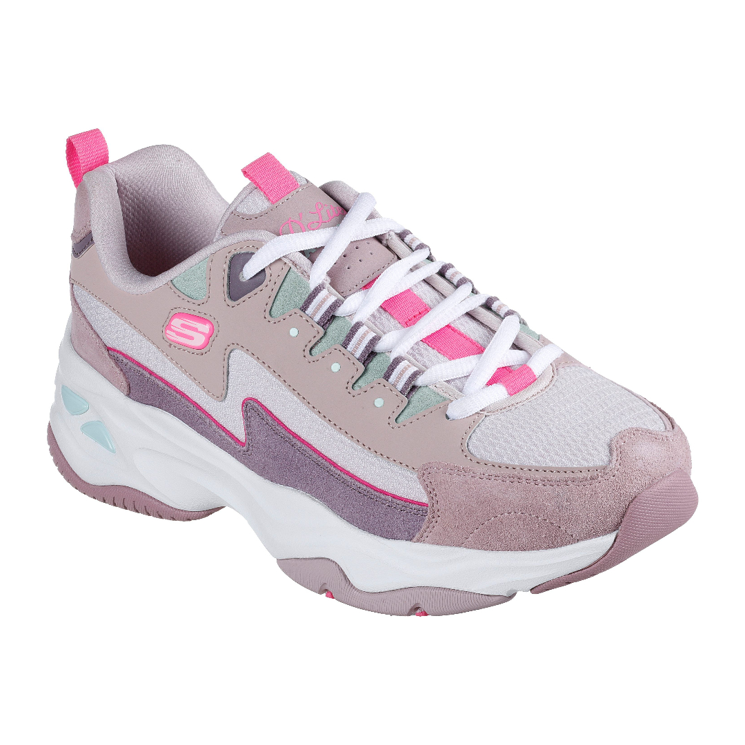 Zapatillas Skechers D´lites color rosa para mujer.