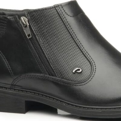 Zapatos Formales Pegada Cuero Negro 125354-01