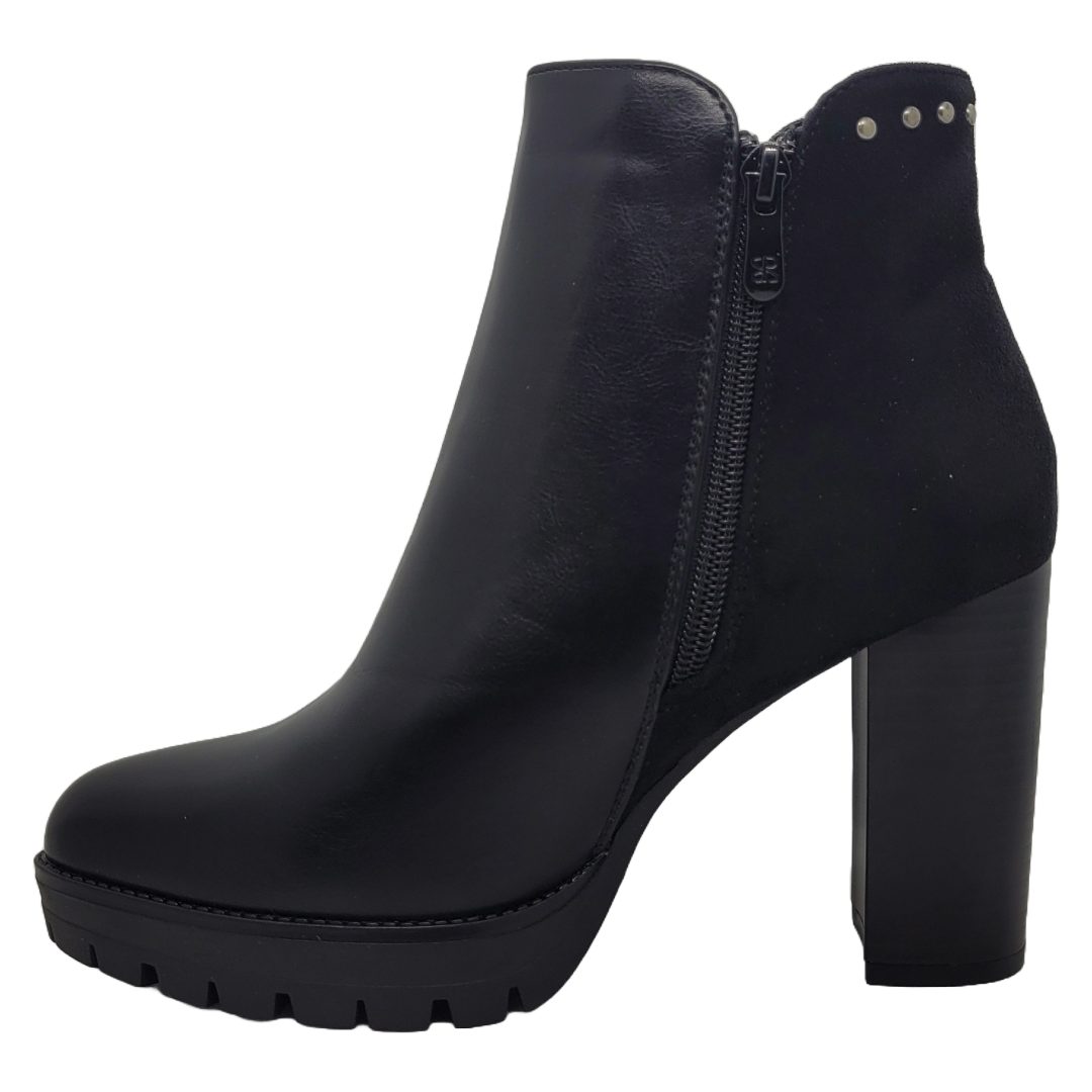 BOTINES NEW WALK NEGRO CUERO Y GAMUZA | 18686-88-90