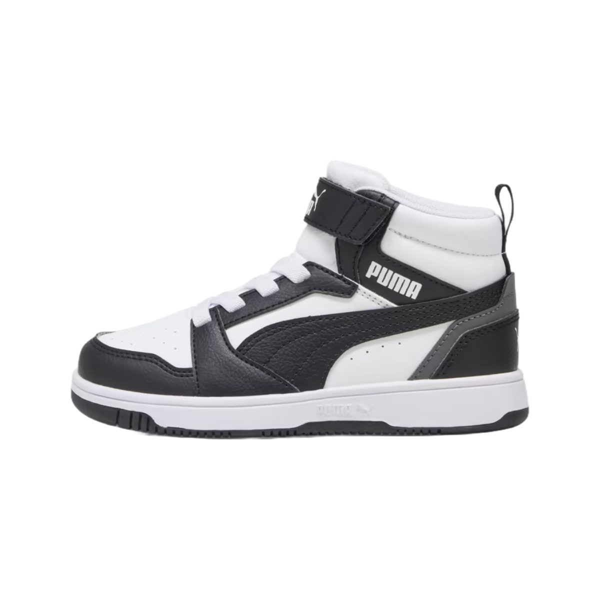 ZAPATILLAS PUMA REBOUND V6 MID NIÑOS BLANCO/NEGRO | 393832 01