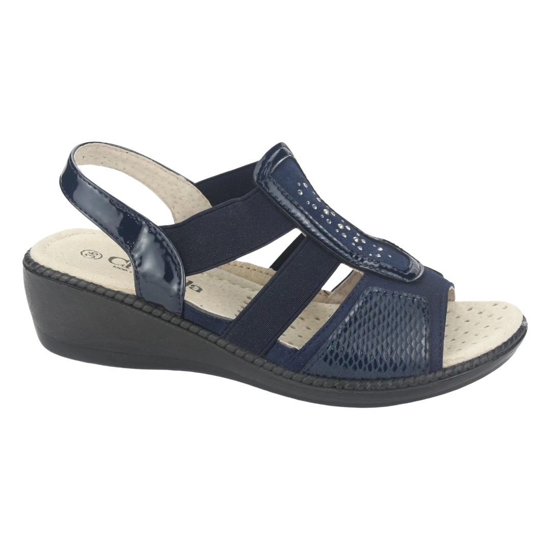 SANDALIA CASUAL CHALADA AZUL MARINO | 7-LUPE-4