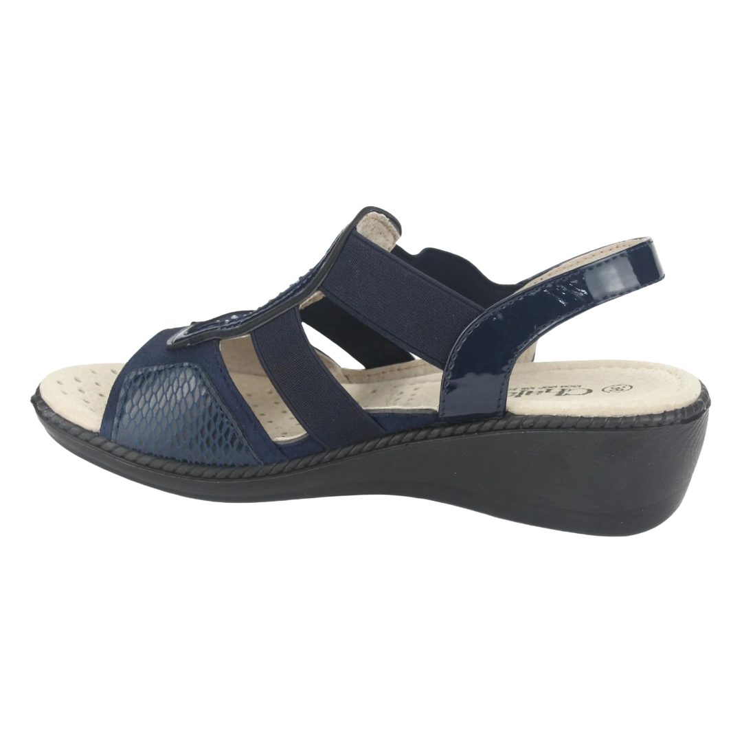 SANDALIA CASUAL CHALADA AZUL MARINO | 7-LUPE-4