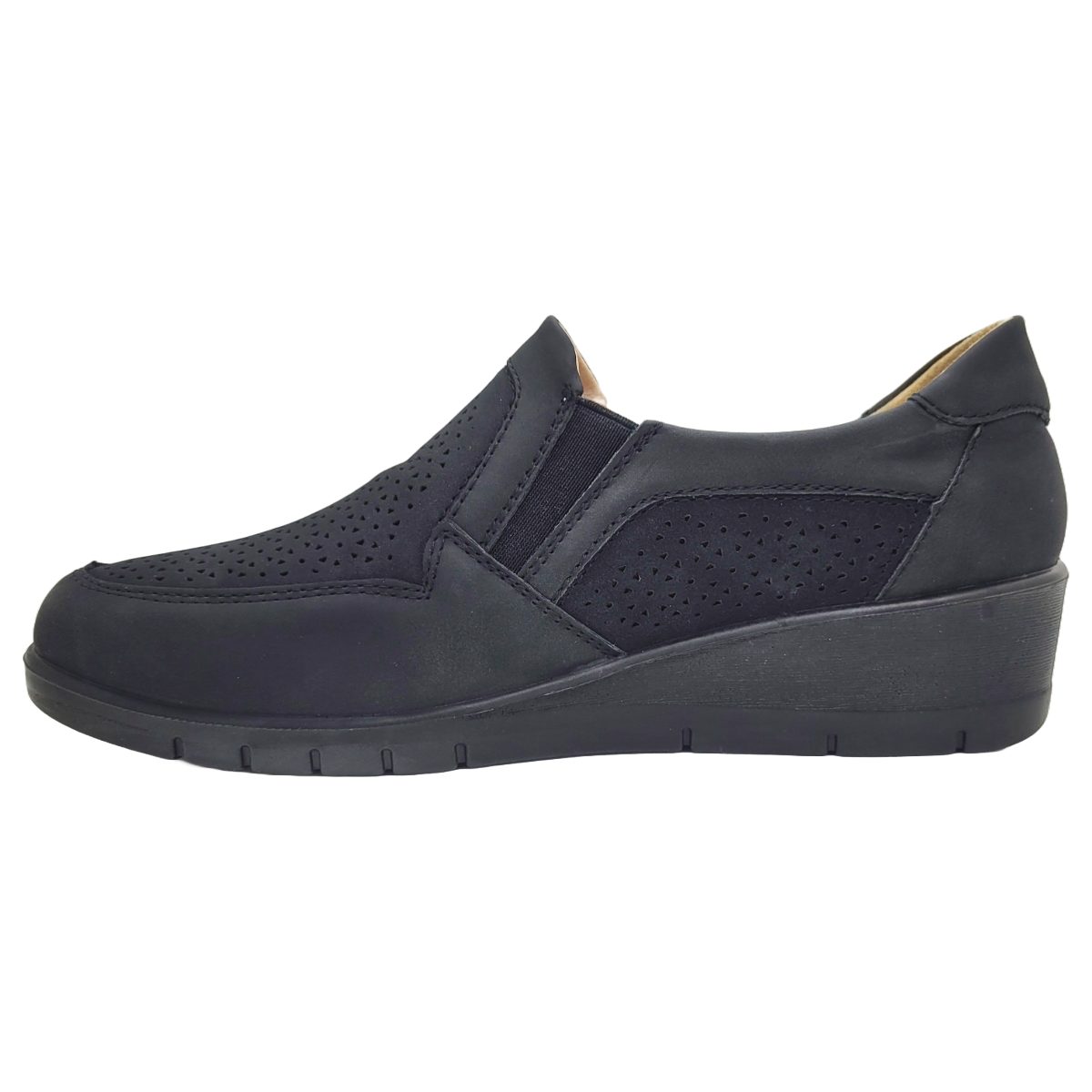 ZAPATOS CASUALES DE GAMUZA NEW WALK NEGROS | C25F2011-90